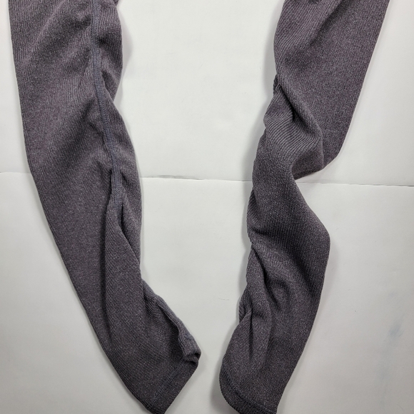 Alo Yoga S/M Goddess Ribbed Leggings Mid Low Rise Red Gray Women's - Picture 3 of 8